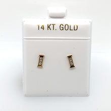 Load image into Gallery viewer, 14k Gold Stud Letter with Cubic Zirconia Studs