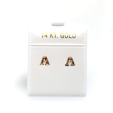 Load image into Gallery viewer, 14k Gold Stud Letter Studs