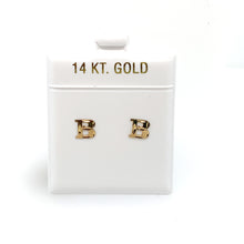 Load image into Gallery viewer, 14k Gold Stud Letter Studs