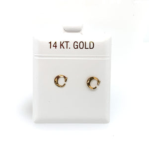 14k Gold Stud Letter Studs