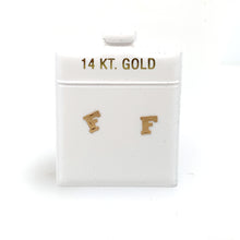 Load image into Gallery viewer, 14k Gold Stud Letter Studs