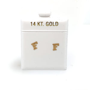 14k Gold Stud Letter Studs