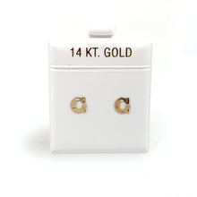 Load image into Gallery viewer, 14k Gold Stud Letter Studs