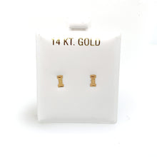 Load image into Gallery viewer, 14k Gold Stud Letter Studs