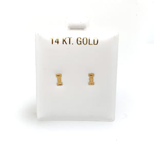 14k Gold Stud Letter Studs