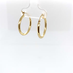 10k Gold Star Cut Hoops