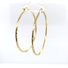 Load image into Gallery viewer, 10k Gold Star Cut Hoops