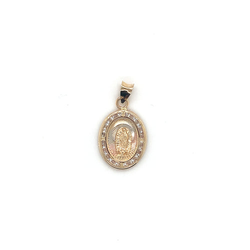 14k Gold Our Lady of Guadalupe Pendant