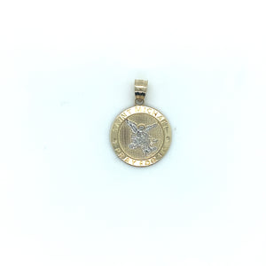 14k Gold Saint Michael Pendant