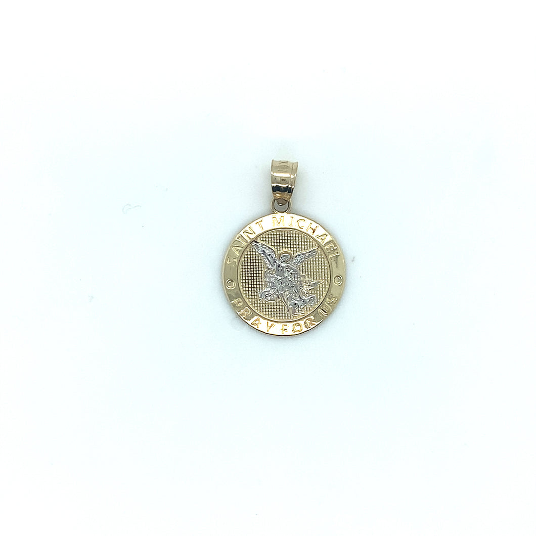 14k Gold Saint Michael Pendant