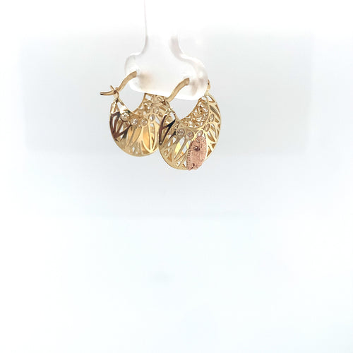 10k Gold Our Lady of Guadalupe Earrings