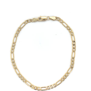 10k Gold Figaro Link Bracelet