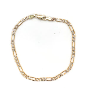 10k Gold Figaro Link Bracelet