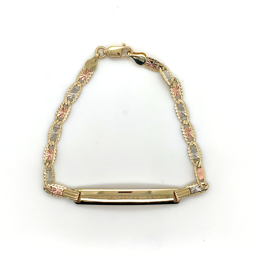 14k Gold Valentino Link ID Bracelet