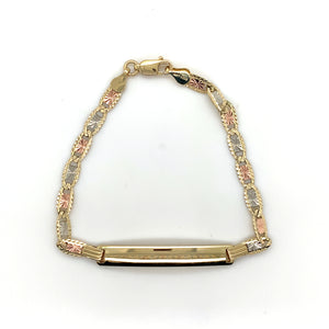14k Gold Valentino Link ID Bracelet