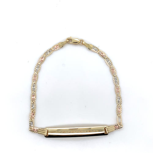 14k Gold Valentino Link ID Bracelet