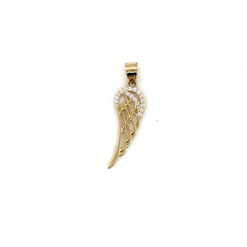 14k Gold Wing Pendant