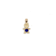 Load image into Gallery viewer, 14k Gold Boy Birthstone Cz Pendant