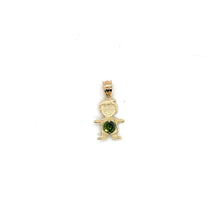 Load image into Gallery viewer, 14k Gold Boy Birthstone Cz Pendant