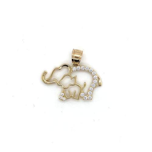 10k Gold Elephant Pendant