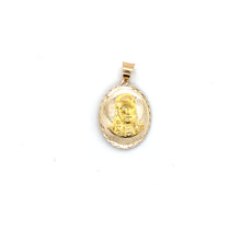 Load image into Gallery viewer, 10k Gold Our Lady of Guadalupe Double Sided Sacred Heart Pendant