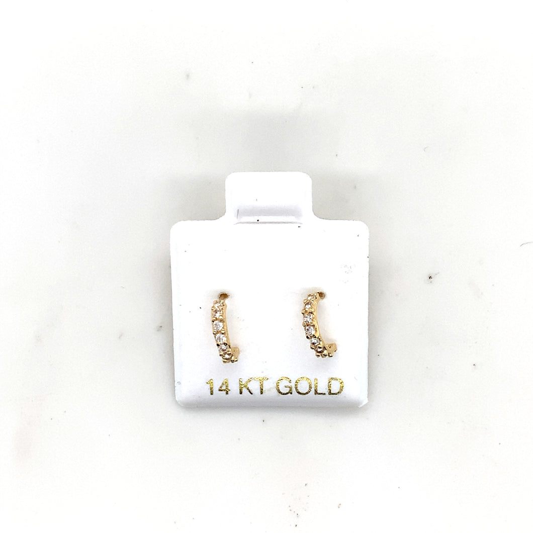 14k Gold Hoop Studs
