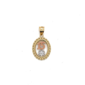 14k Gold "15 years" Pendant