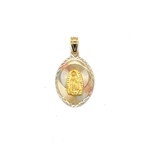 14k Gold Our Lady of Guadalupe Pendant