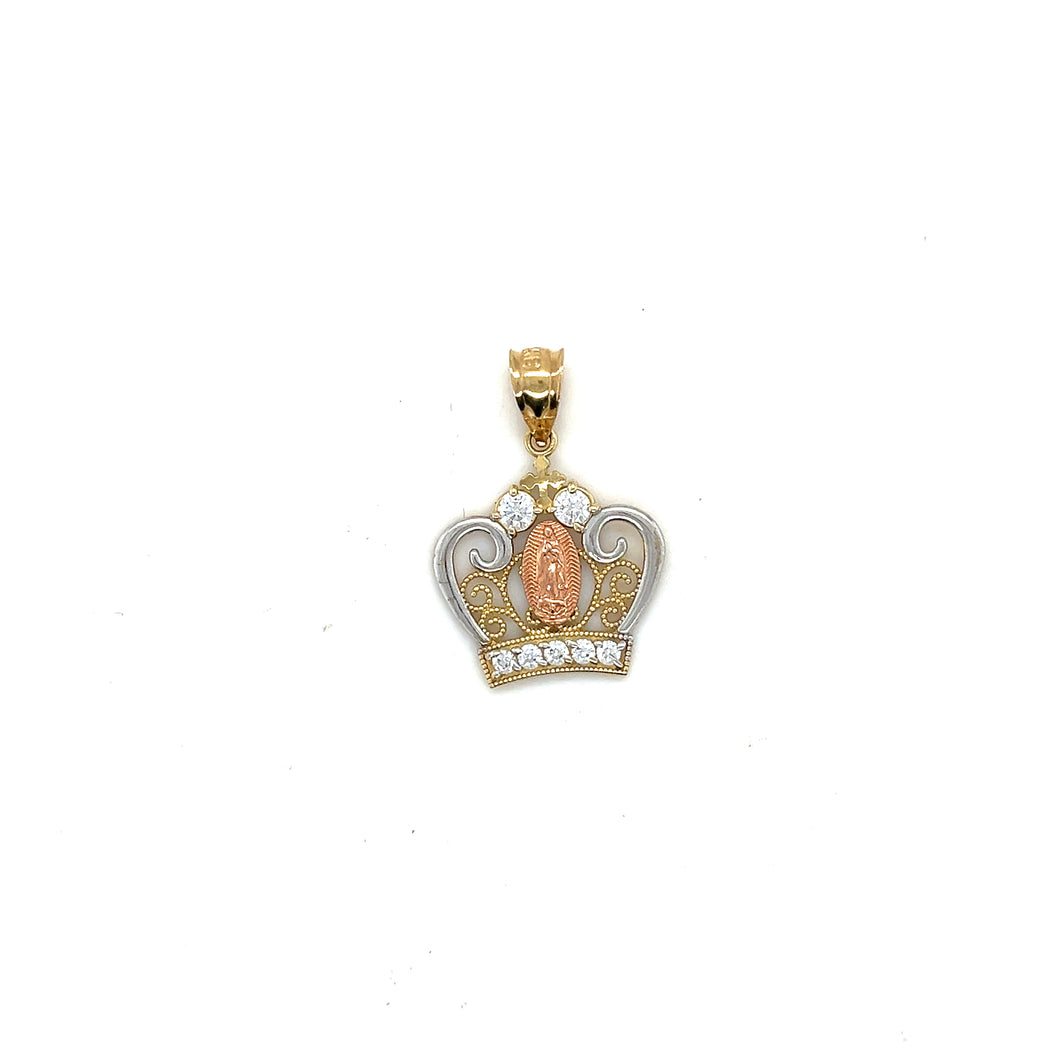 14k Gold Our Lady of Guadalupe Pendant