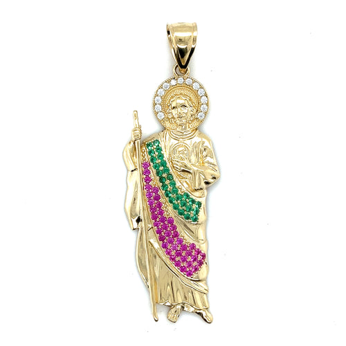 14k Gold Saint Jude Pendant