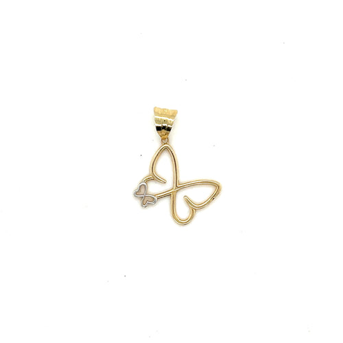 14k Gold Butterfly Pendant