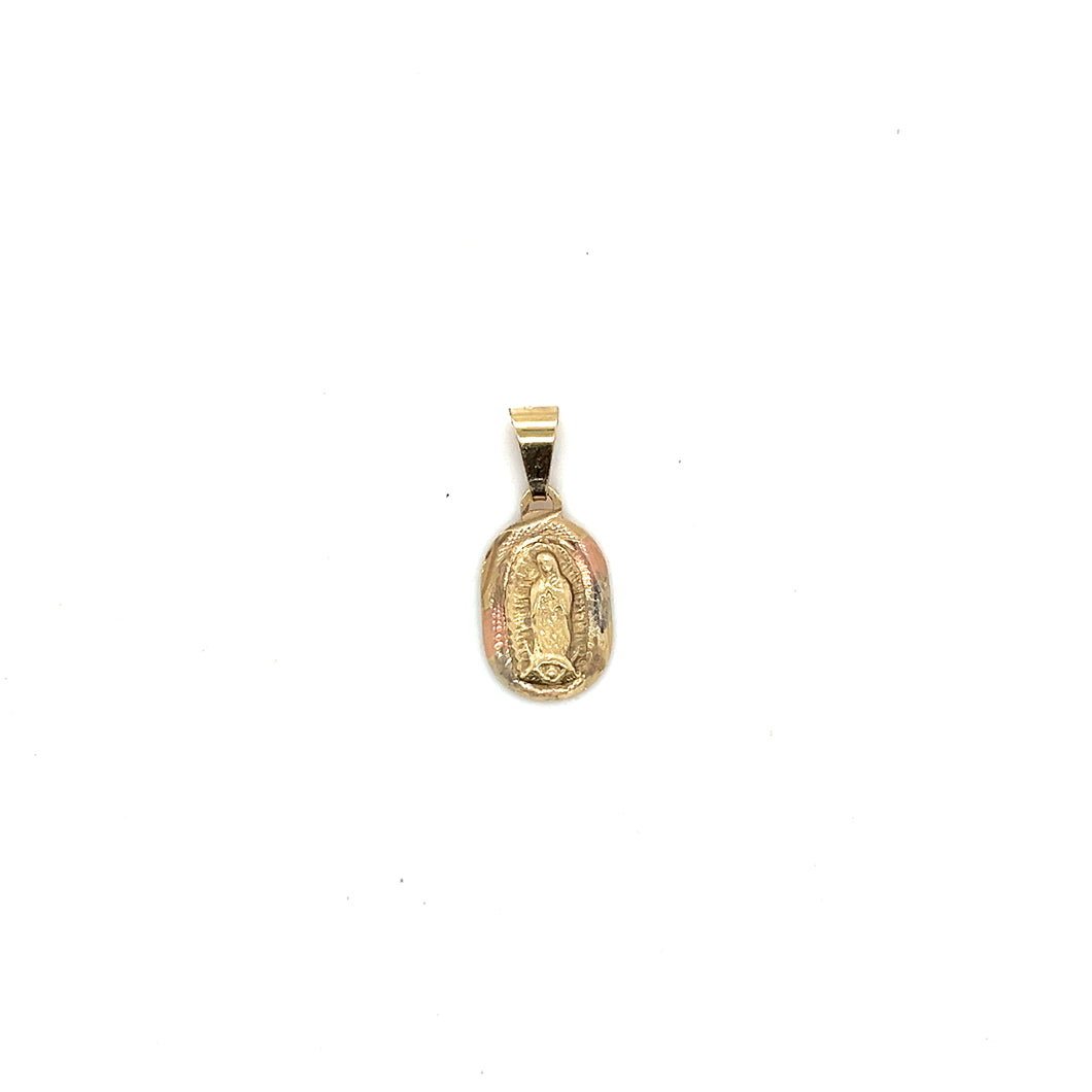 14k Gold Our Lady of Guadalupe Pendant