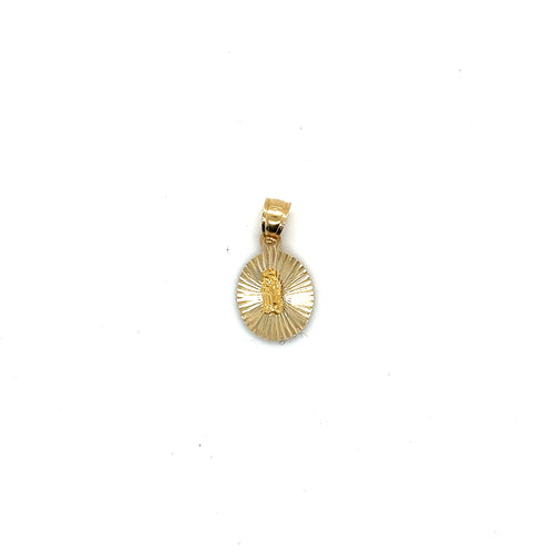 14k Gold Our Lady of Guadalupe Pendant