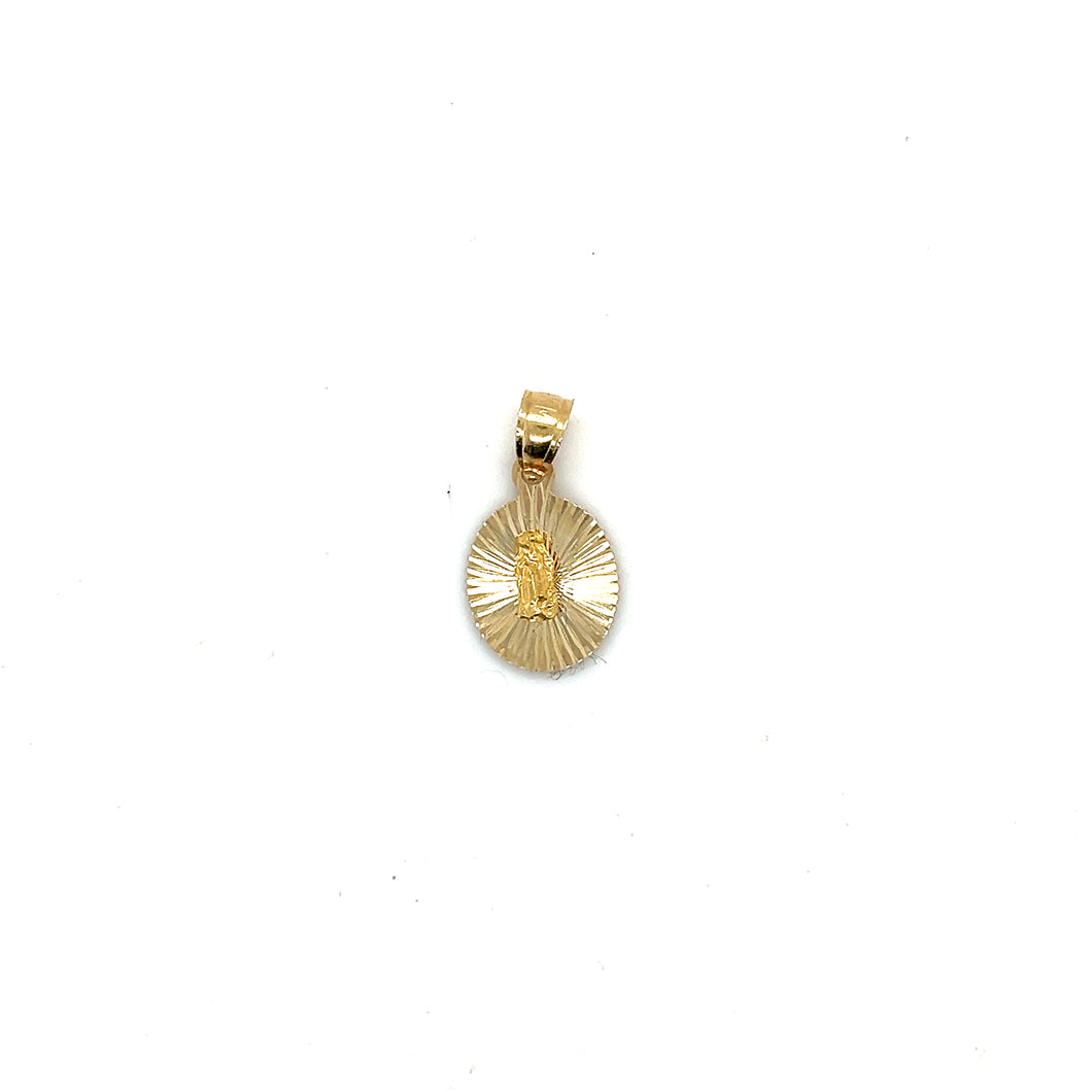 14k Gold Our Lady of Guadalupe Pendant