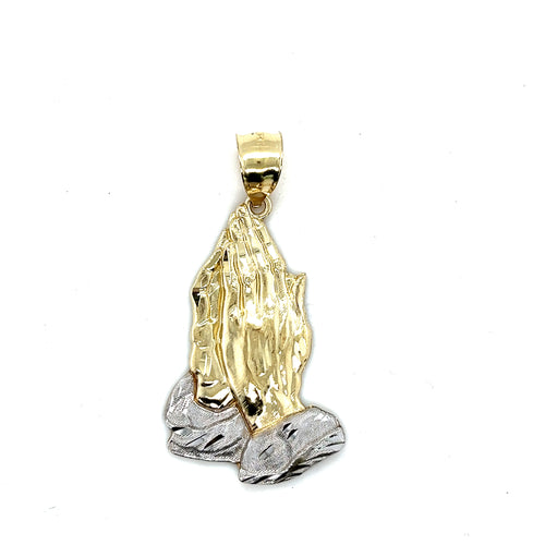 10k Gold Praying Hands Pendant