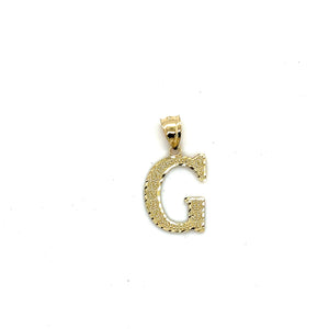 10k Gold Initial Pendant