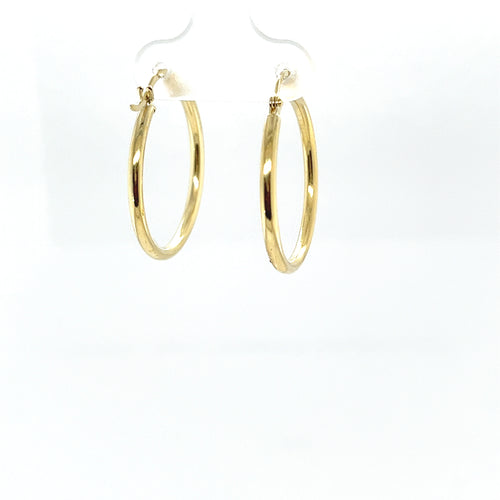 10k Gold Solid Hoops