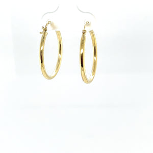 10k Gold Solid Hoops