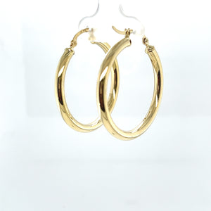 10k Gold Solid Hoops
