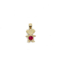 Load image into Gallery viewer, 10k Gold Girl BirthStone Pendant