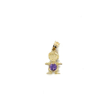 Load image into Gallery viewer, 10k Gold Boy BirthStone Pendant