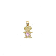 Load image into Gallery viewer, 10k Gold Girl BirthStone Pendant