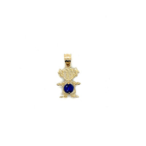 10k Gold Girl BirthStone Pendant