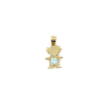Load image into Gallery viewer, 10k Gold Girl BirthStone Pendant