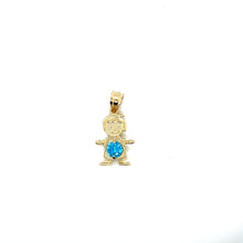 Load image into Gallery viewer, 10k Gold Boy BirthStone Pendant