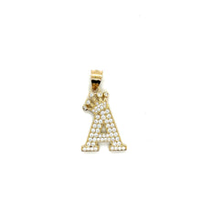 Load image into Gallery viewer, 14k Gold Crown Letter Pendant