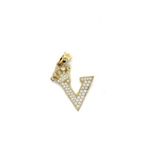 Load image into Gallery viewer, 14k Gold Crown Letter Pendant