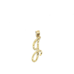 10k Gold Cursive Letter Pendant