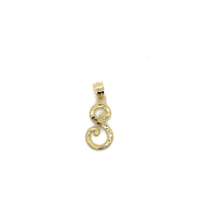 10k Gold Cursive Letter Pendant
