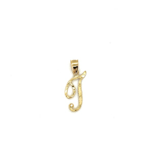 10k Gold Cursive Letter Pendant